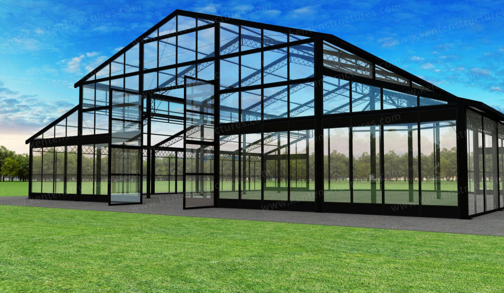 Luxury black atrium tents for weddings, events, and premium venues.